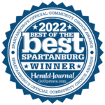 2022 Best of the Best Spartanburg Winner badge highlighting Grier Roofing's award-winning reputation for quality roofing services and customer satisfaction.